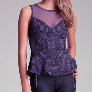 bebe peplum top